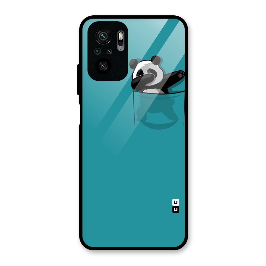 Panda Dabbing Away Glass Back Case for Redmi Note 10S