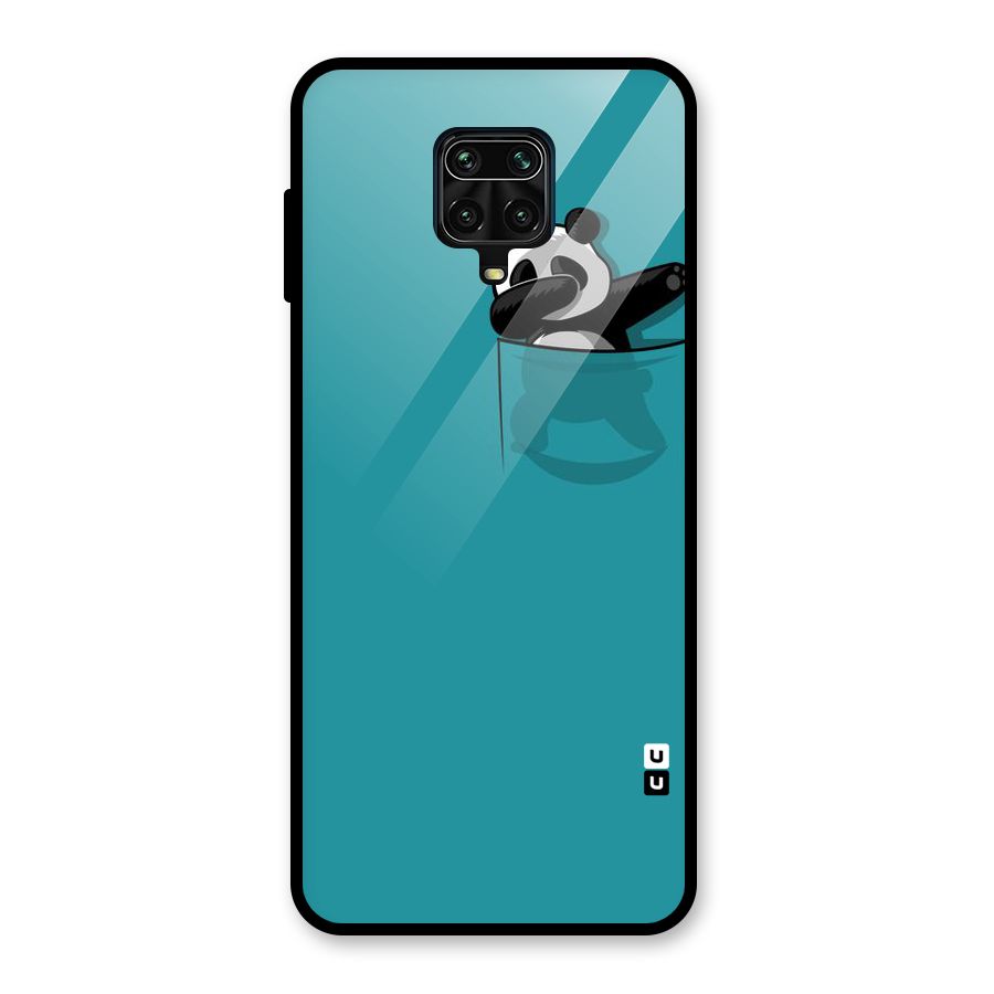Panda Dabbing Away Glass Back Case for Redmi Note 10 Lite
