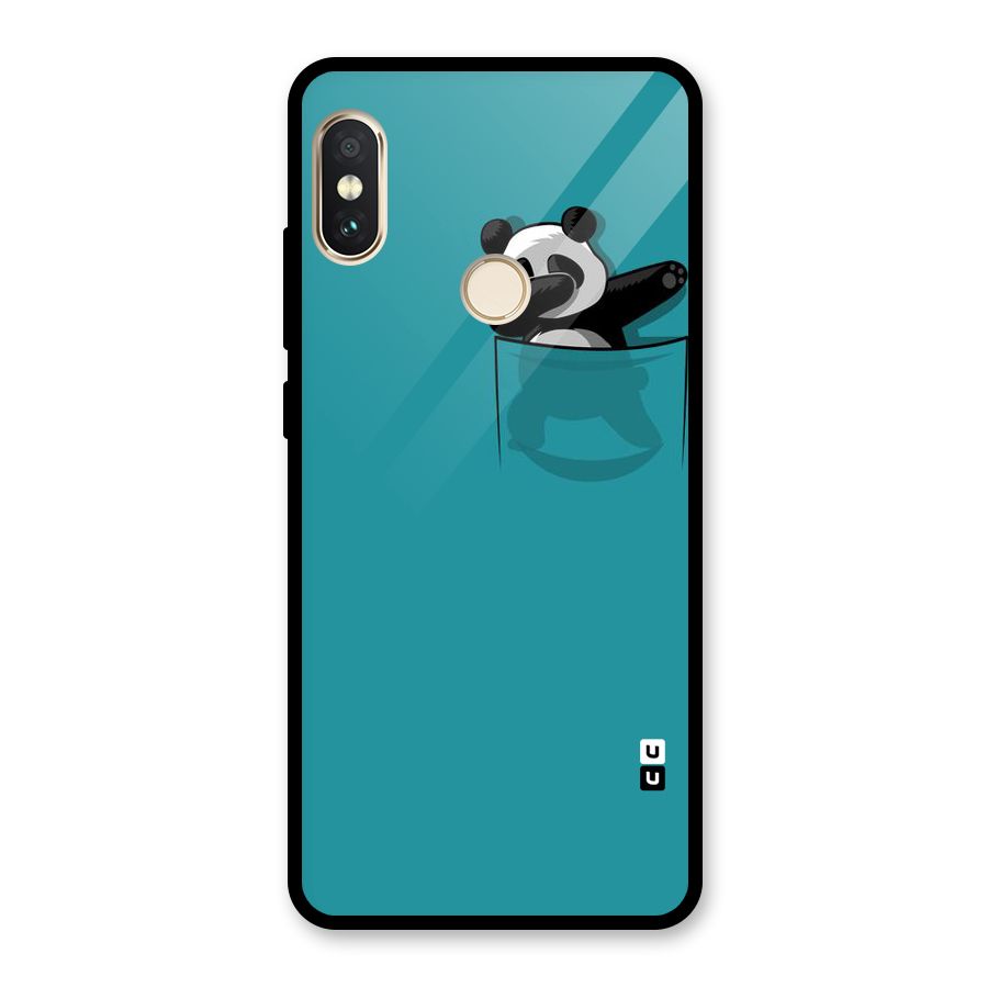 Panda Dabbing Away Glass Back Case for Redmi Note 5 Pro