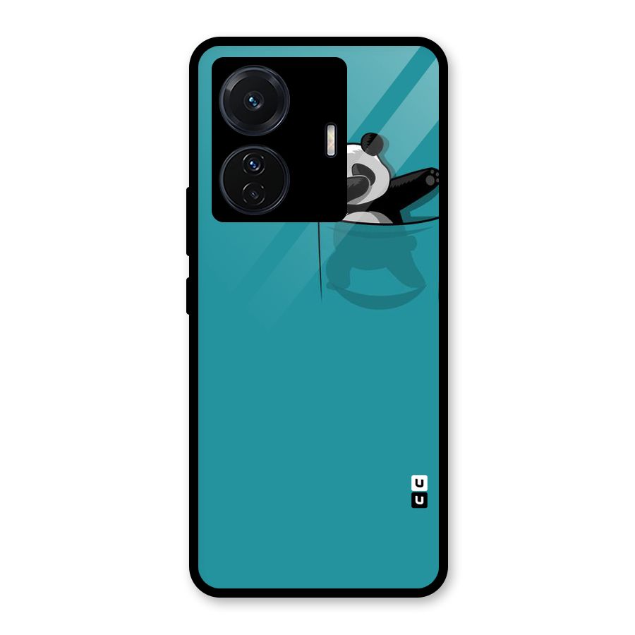 Panda Dabbing Away Glass Back Case for Vivo T1 Pro
