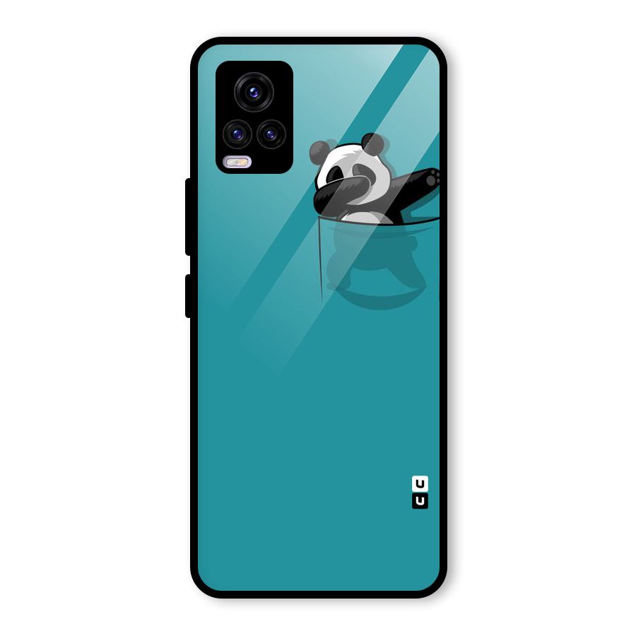 Panda Dabbing Away Glass Back Case for Vivo V20