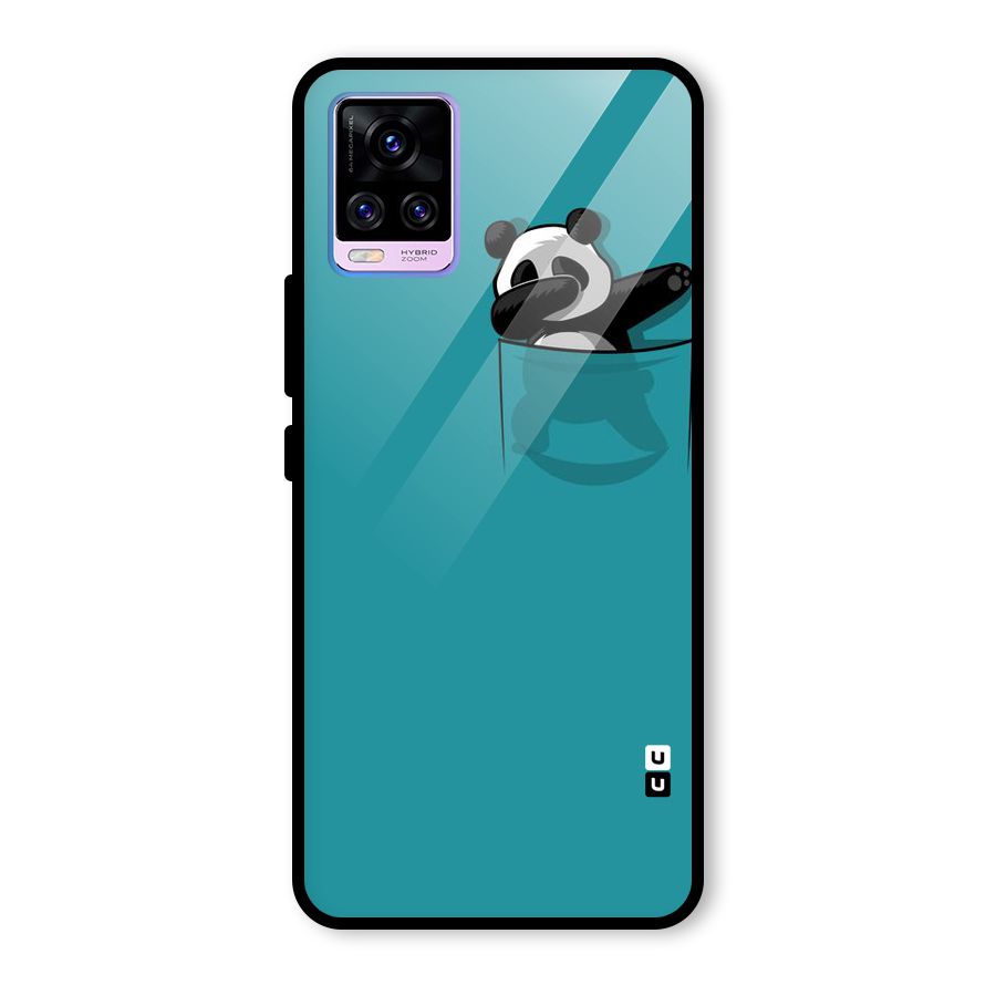Panda Dabbing Away Glass Back Case for Vivo V20 Pro