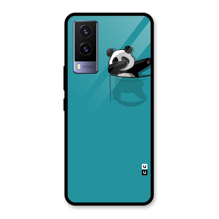Panda Dabbing Away Glass Back Case for Vivo V21e 5G