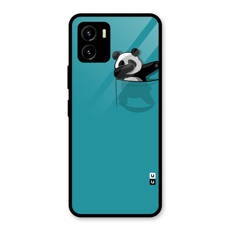 Panda Dabbing Away Glass Back Case for Vivo Y15s