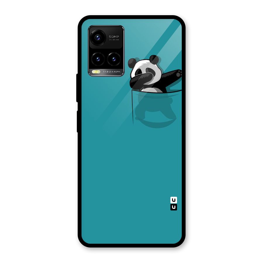 Panda Dabbing Away Glass Back Case for Vivo Y21A
