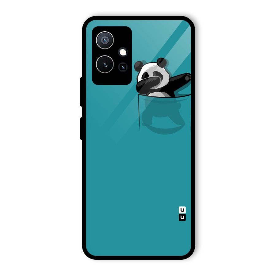 Panda Dabbing Away Glass Back Case for Vivo Y75 5G