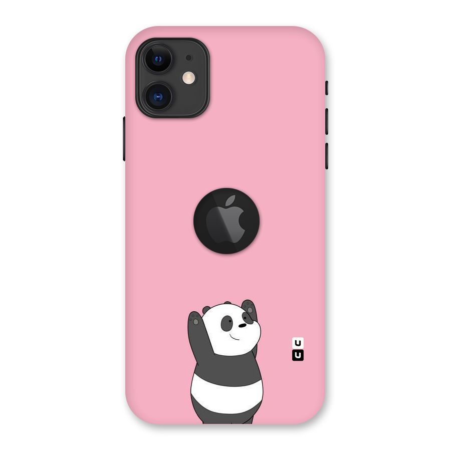 Panda Handsup Back Case for iPhone 11 Logo Cut