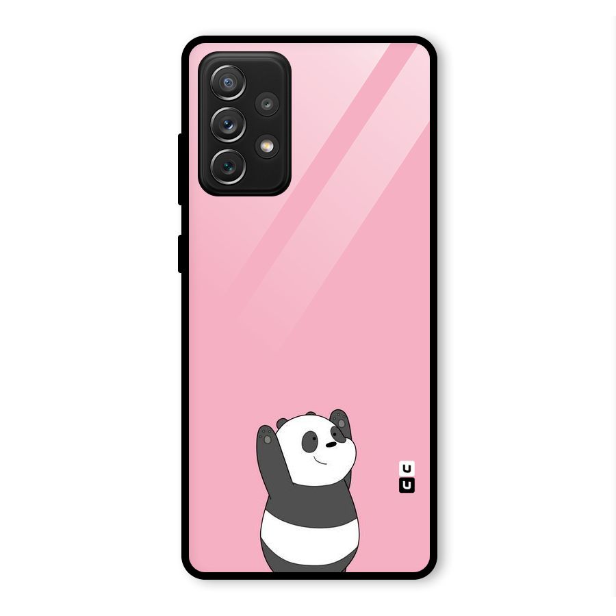 Panda Handsup Glass Back Case for Galaxy A72