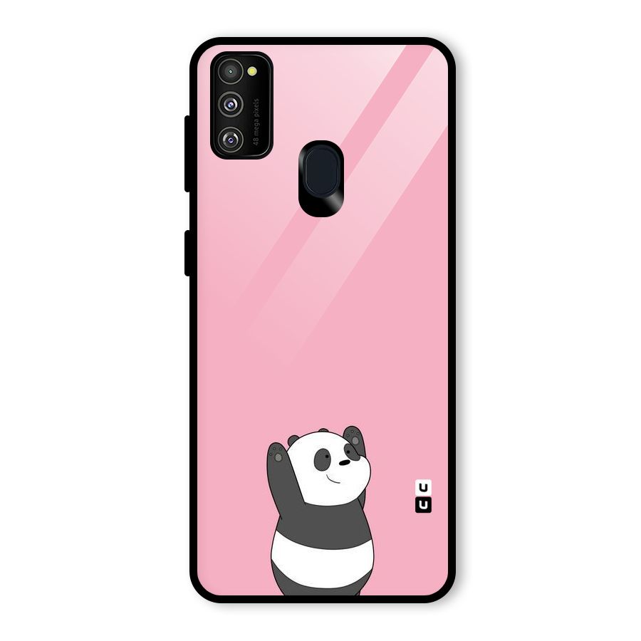 Panda Handsup Glass Back Case for Galaxy M30s