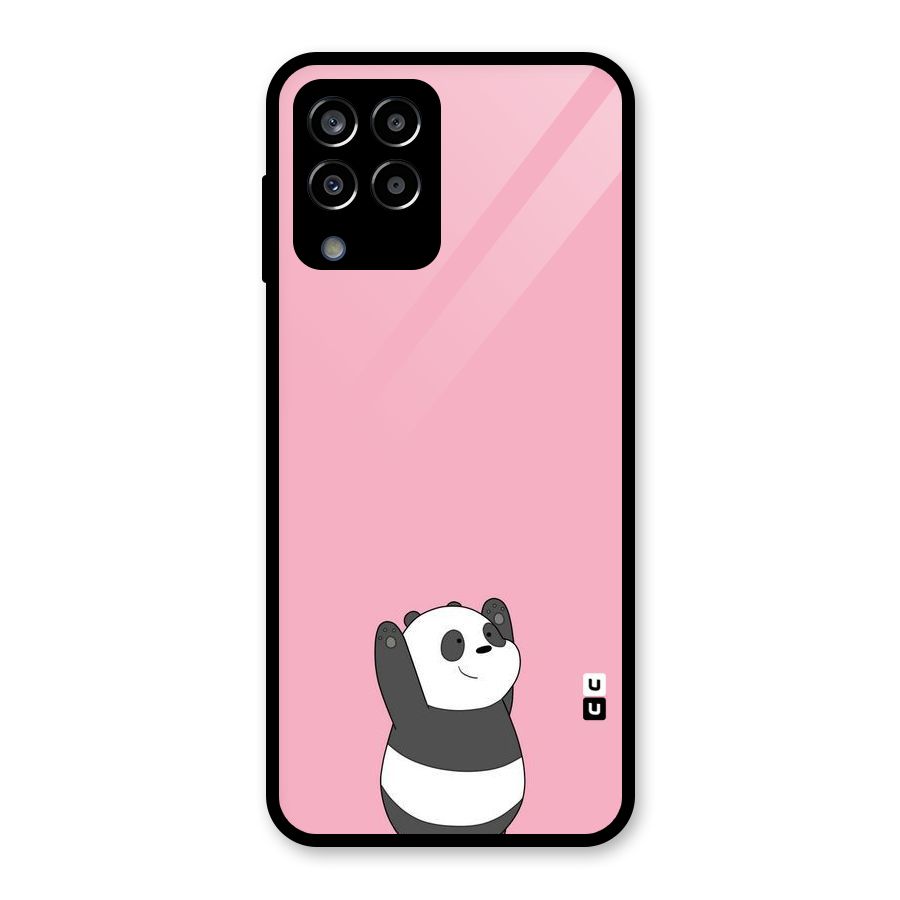 Panda Handsup Glass Back Case for Galaxy M33