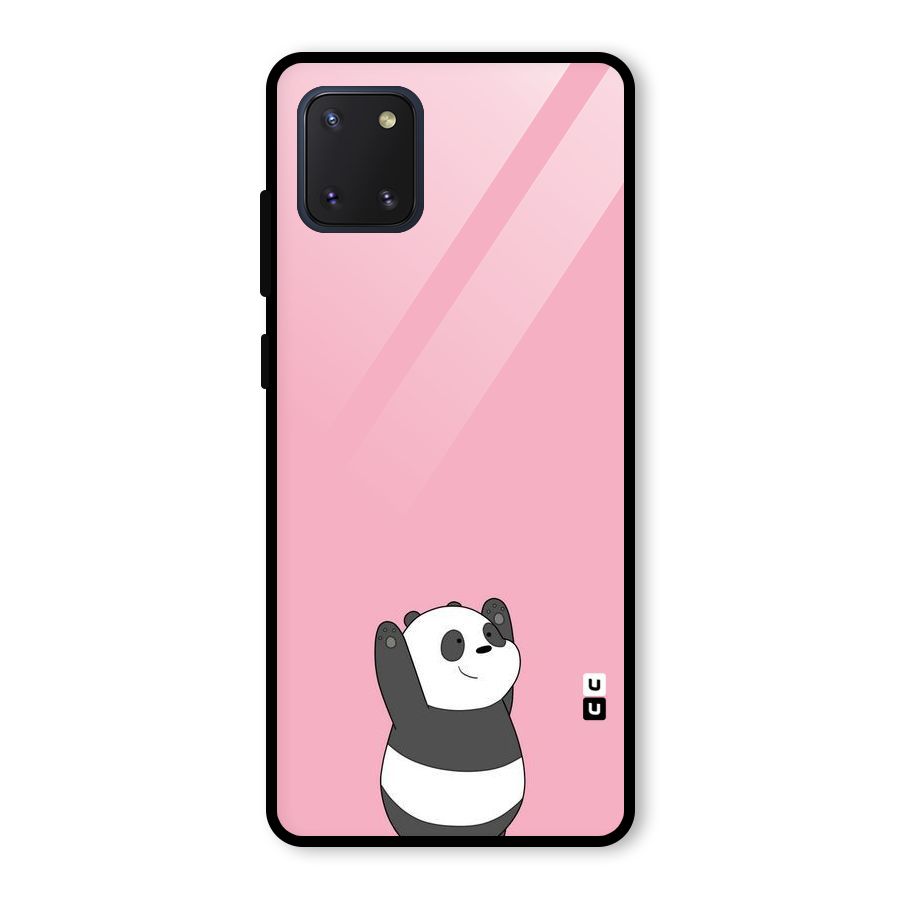 Panda Handsup Glass Back Case for Galaxy Note 10 Lite