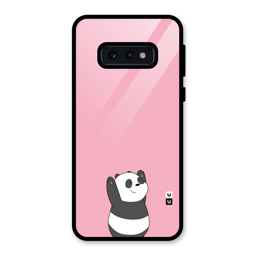 Panda Handsup Glass Back Case for Galaxy S10e