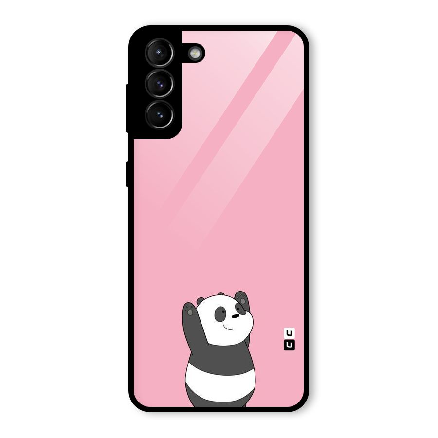 Panda Handsup Glass Back Case for Galaxy S21 Plus