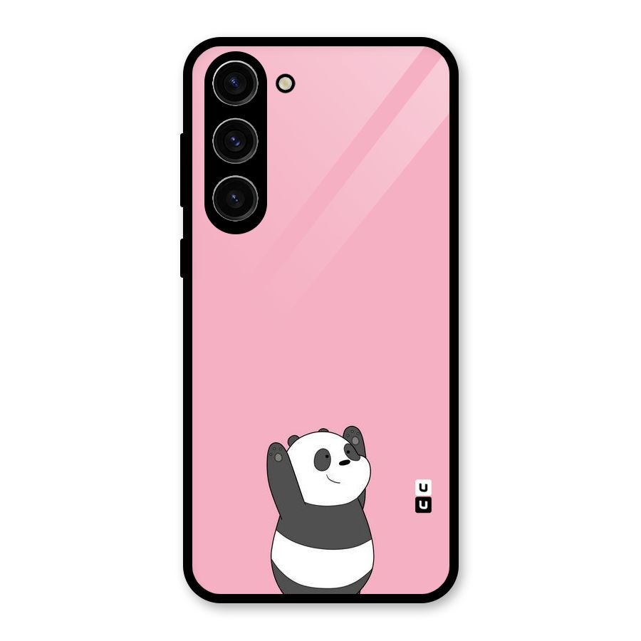 Panda Handsup Glass Back Case for Galaxy S23 Plus