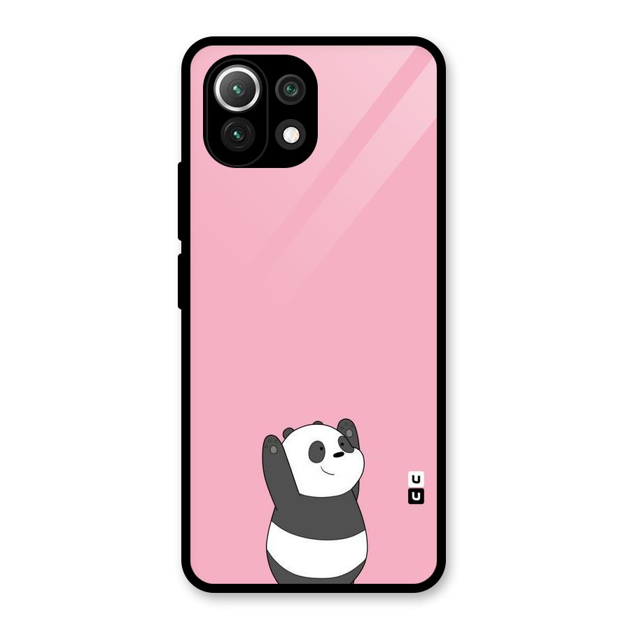 Panda Handsup Glass Back Case for Mi 11 Lite