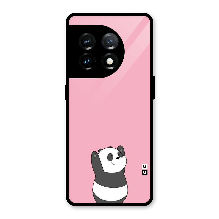 Panda Handsup Glass Back Case for OnePlus 11