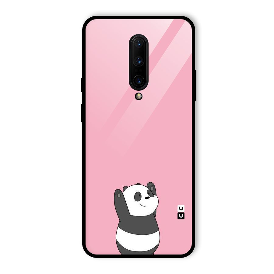 Panda Handsup Glass Back Case for OnePlus 7 Pro