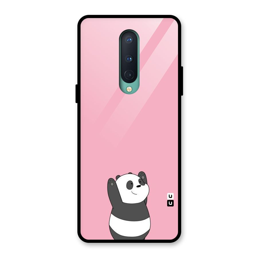 Panda Handsup Glass Back Case for OnePlus 8