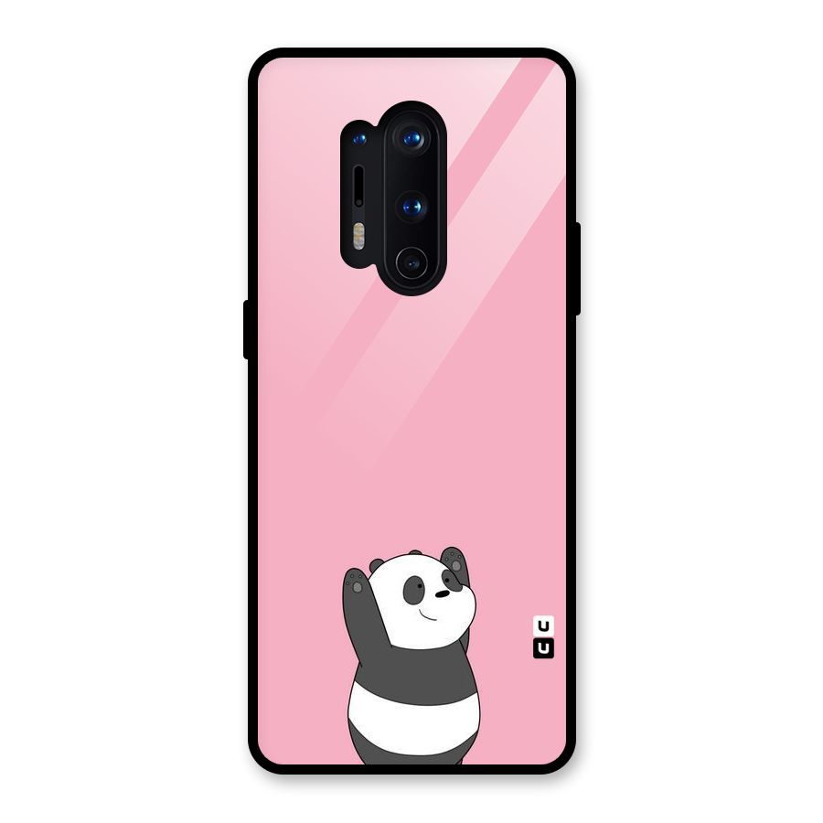 Panda Handsup Glass Back Case for OnePlus 8 Pro