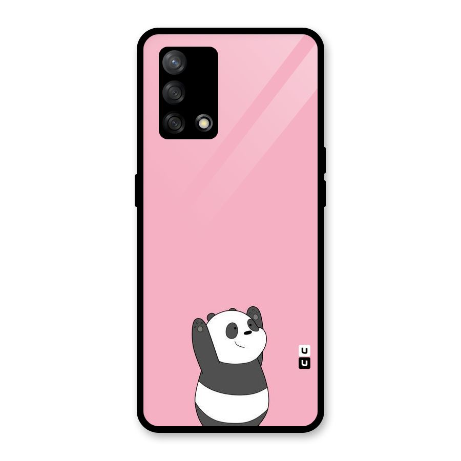 Panda Handsup Glass Back Case for Oppo F19