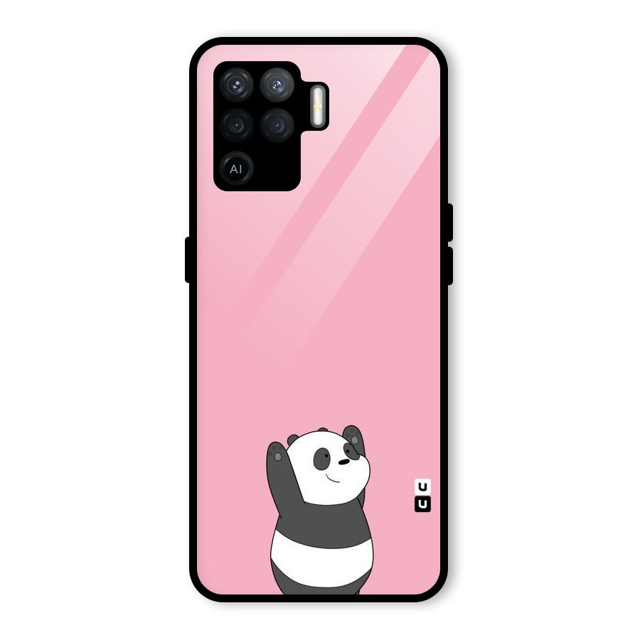 Panda Handsup Glass Back Case for Oppo F19 Pro