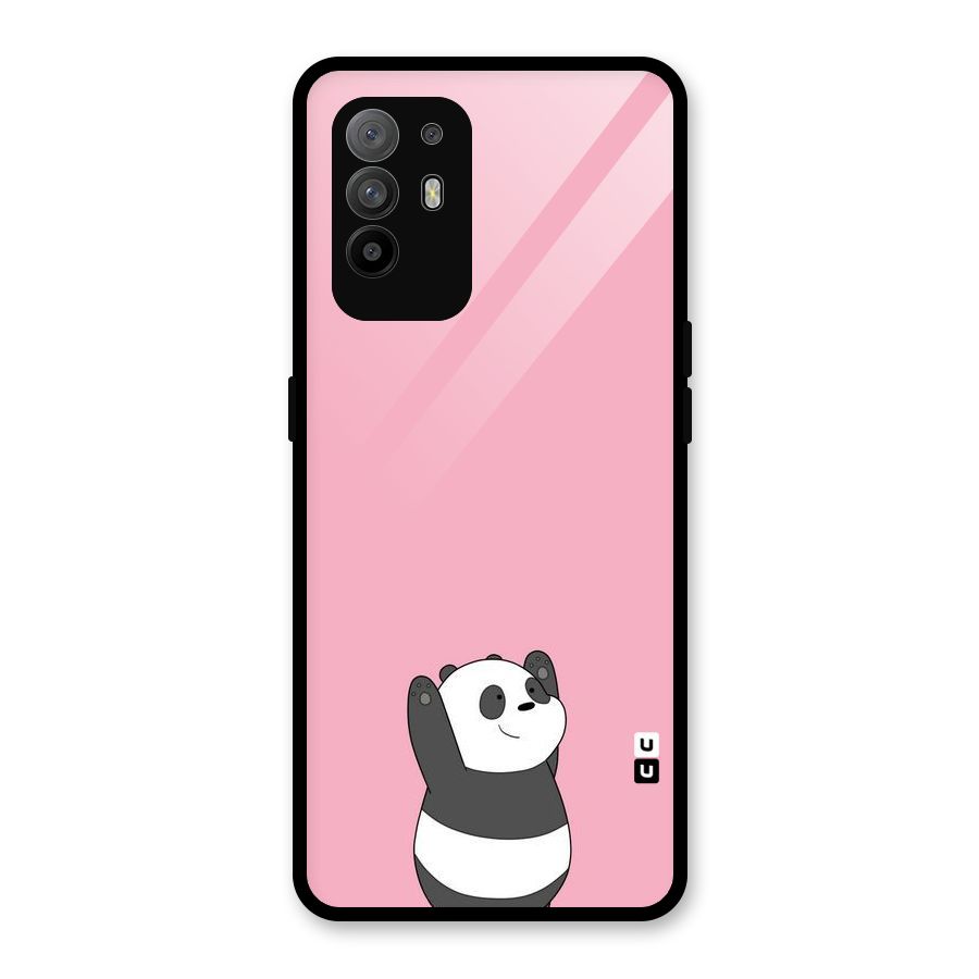 Panda Handsup Glass Back Case for Oppo F19 Pro Plus 5G