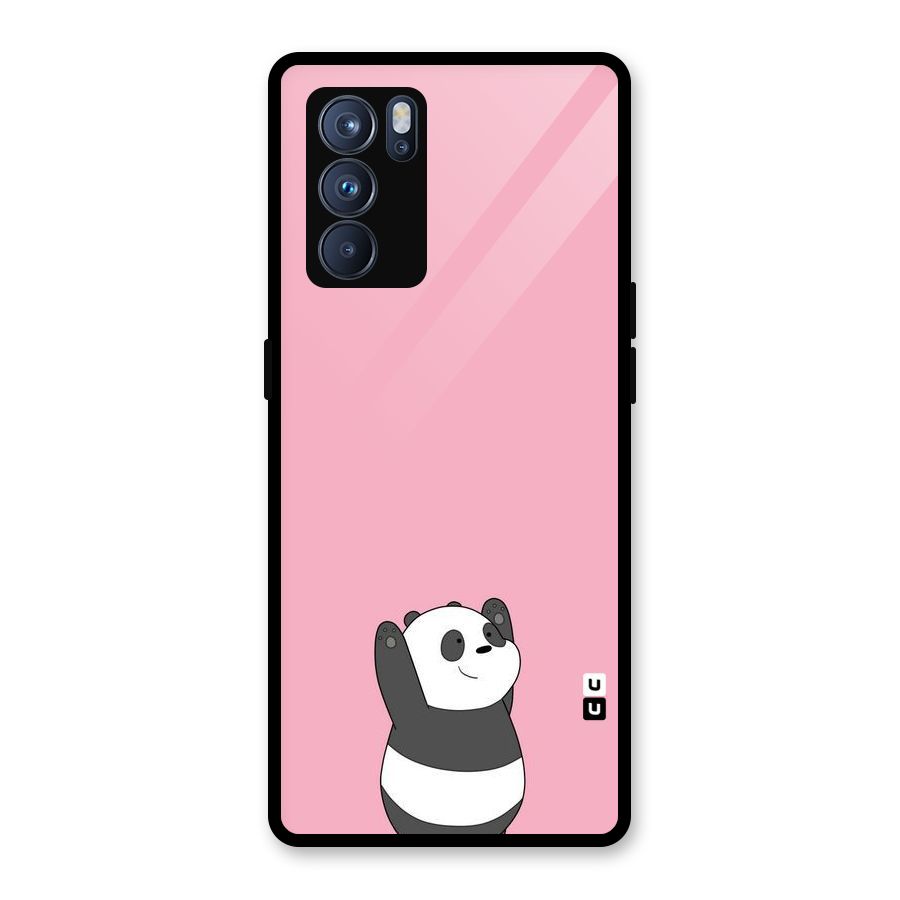 Panda Handsup Glass Back Case for Oppo Reno6 Pro 5G