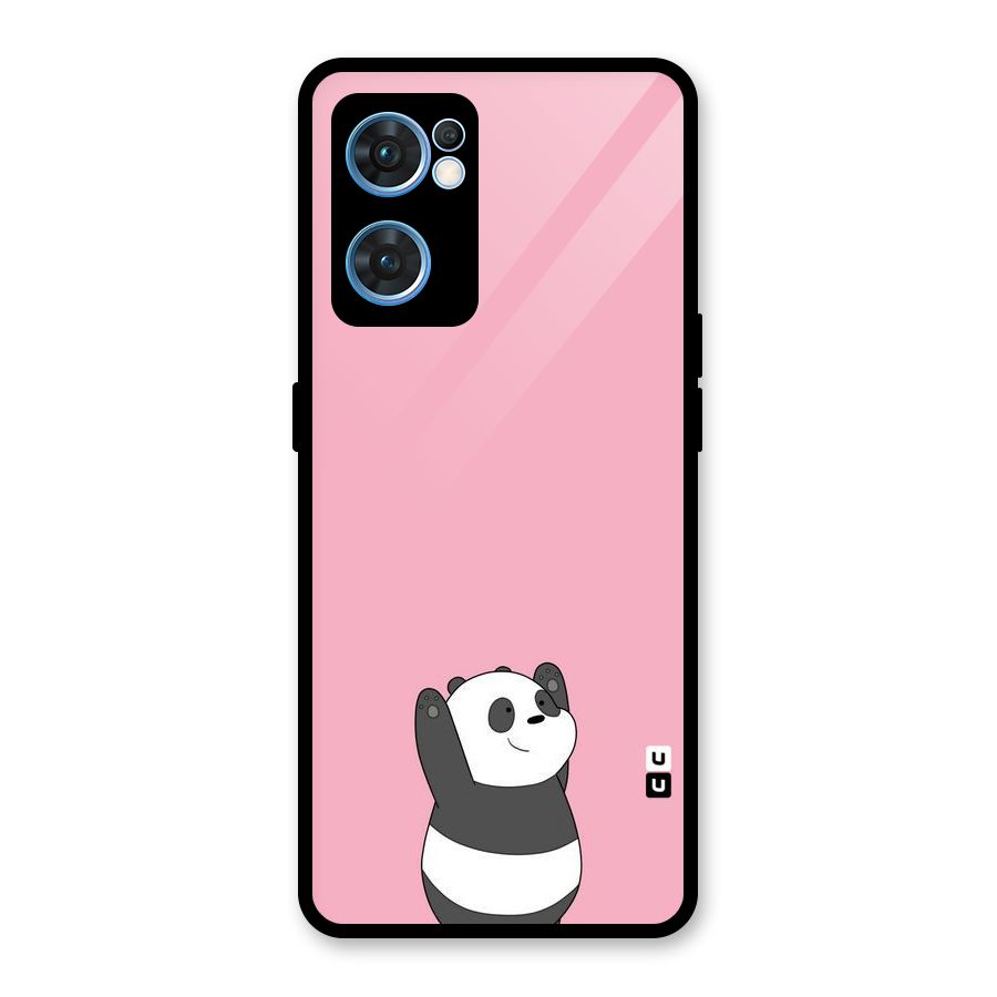 Panda Handsup Glass Back Case for Oppo Reno7 5G