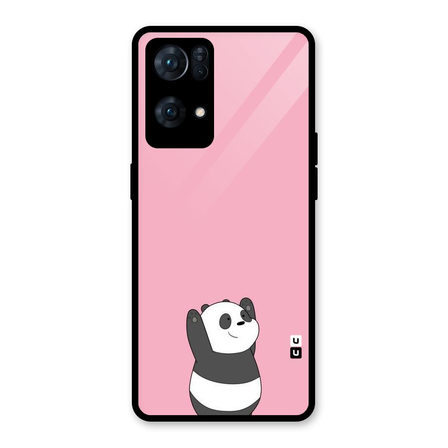 Panda Handsup Glass Back Case for Oppo Reno7 Pro 5G