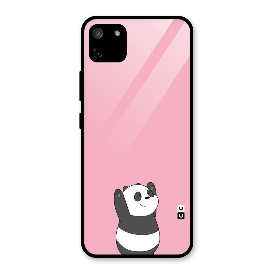 Panda Handsup Glass Back Case for Realme C11