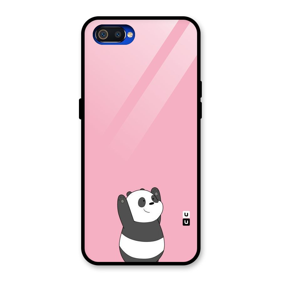 Panda Handsup Glass Back Case for Realme C2
