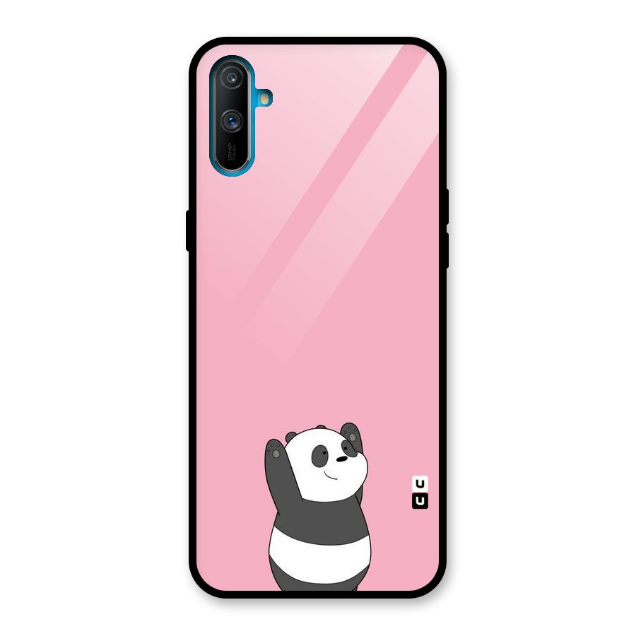 Panda Handsup Glass Back Case for Realme C3