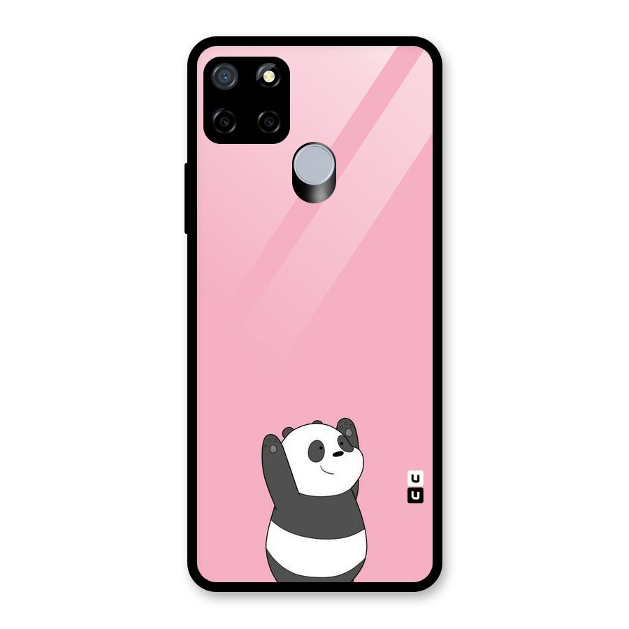 Panda Handsup Glass Back Case for Realme Narzo 30A
