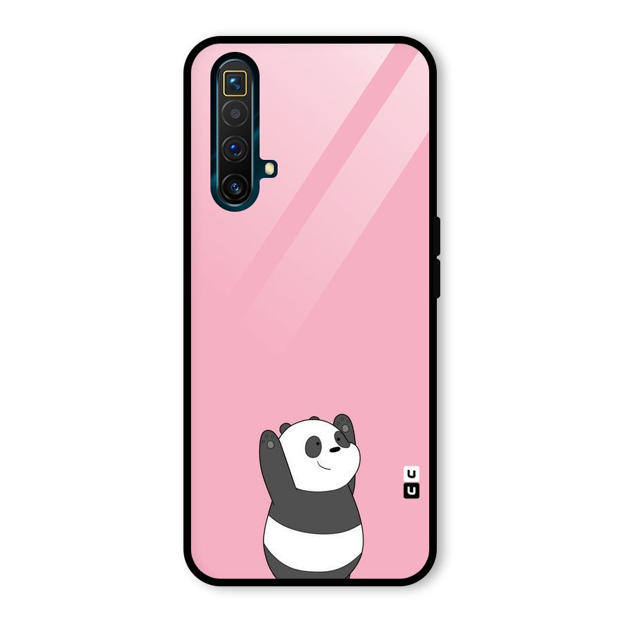 Panda Handsup Glass Back Case for Realme X3