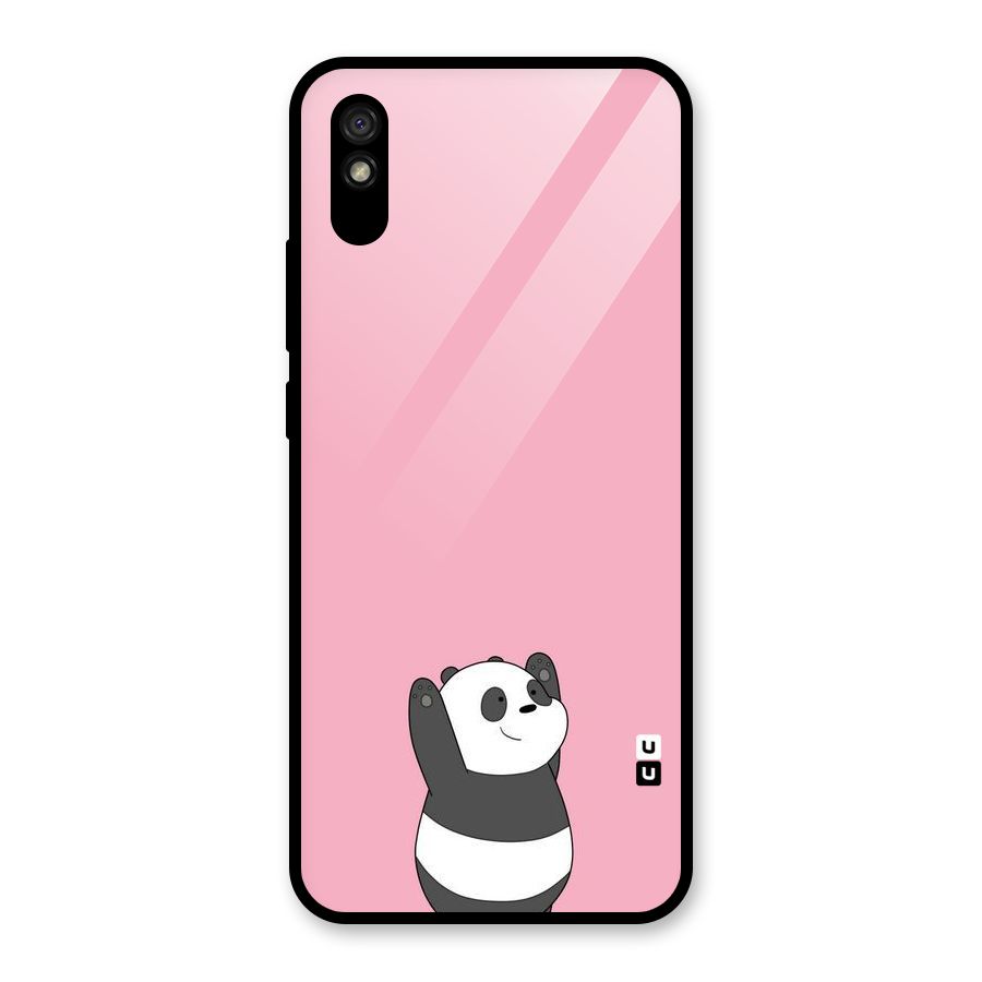 Panda Handsup Glass Back Case for Redmi 9i