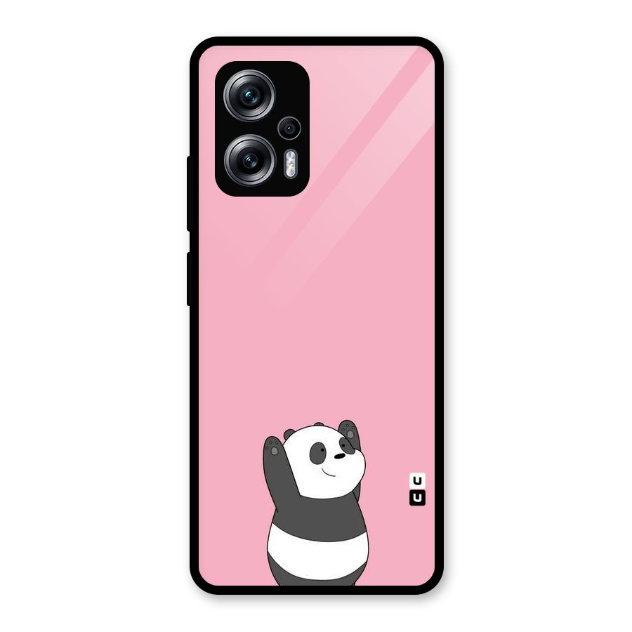 Panda Handsup Glass Back Case for Redmi K50i