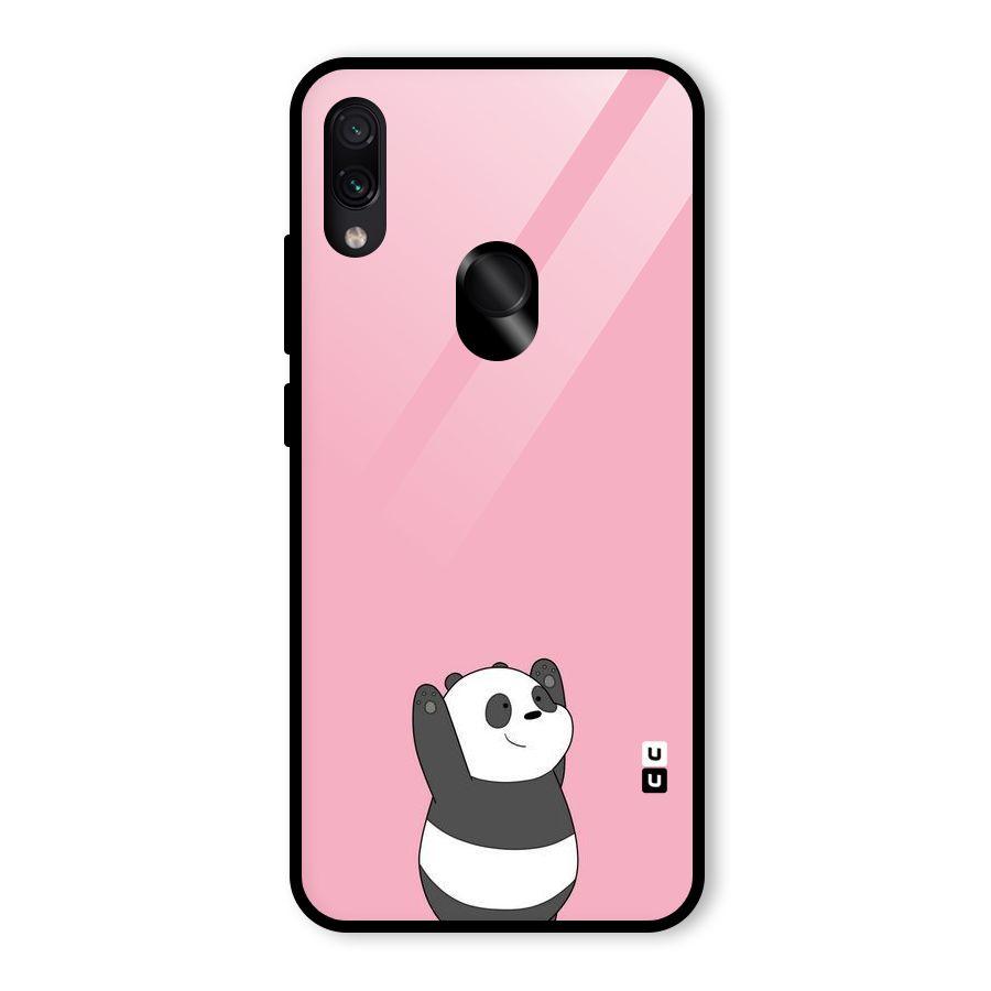 Panda Handsup Glass Back Case for Redmi Note 7 Pro