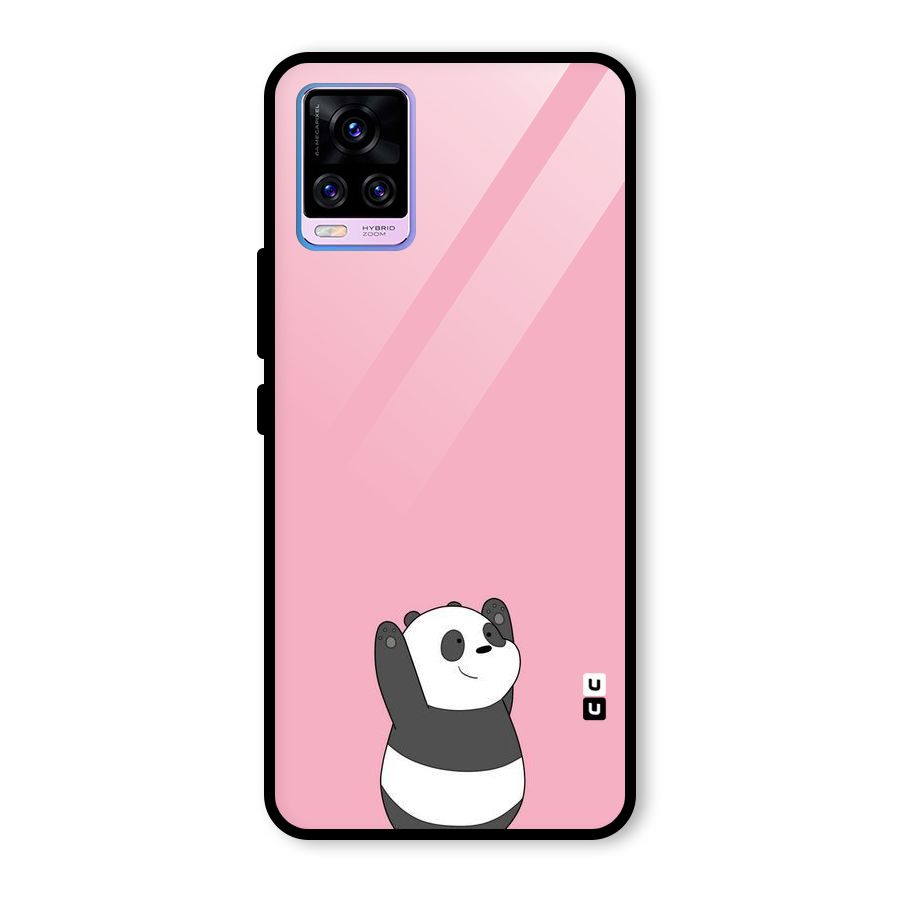 Panda Handsup Glass Back Case for Vivo V20 Pro