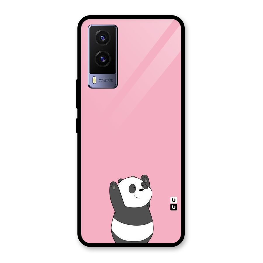 Panda Handsup Glass Back Case for Vivo V21e 5G