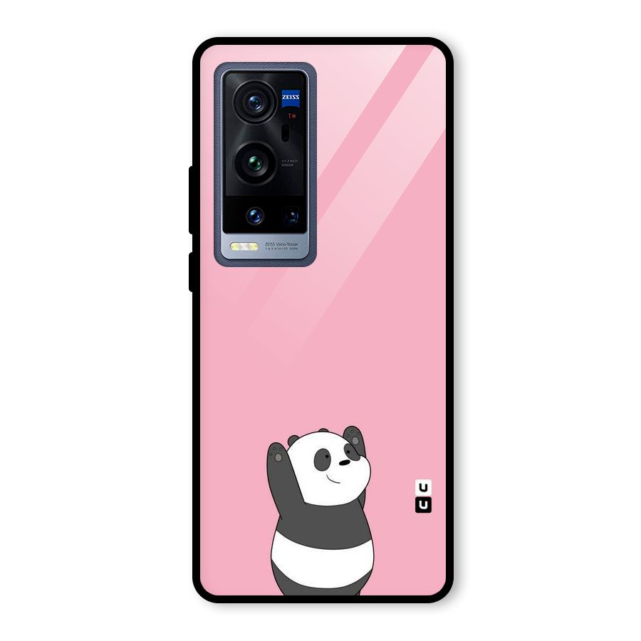 Panda Handsup Glass Back Case for Vivo X60 Pro Plus