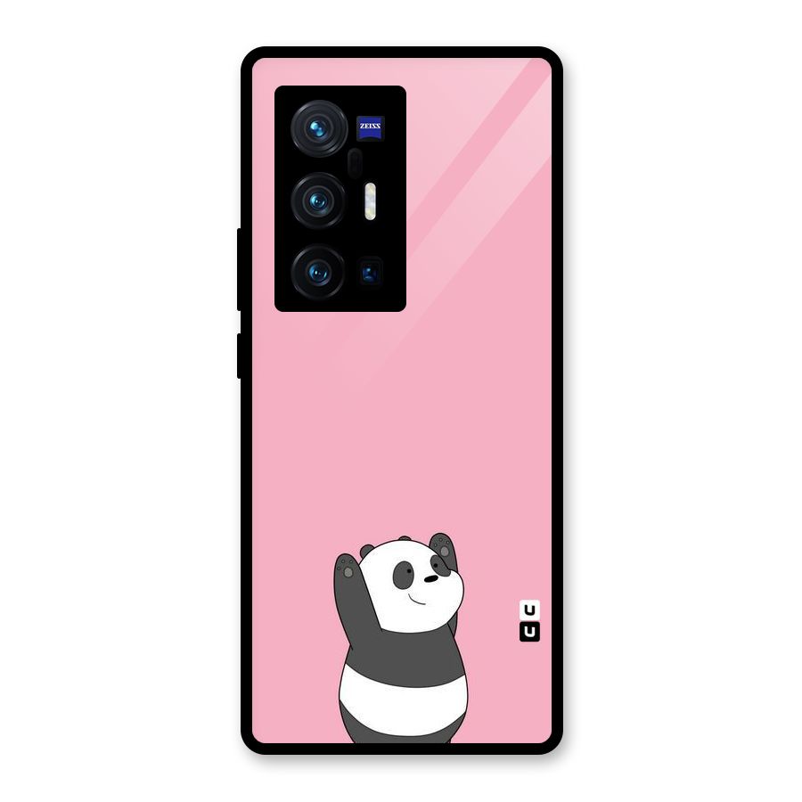 Panda Handsup Glass Back Case for Vivo X70 Pro Plus