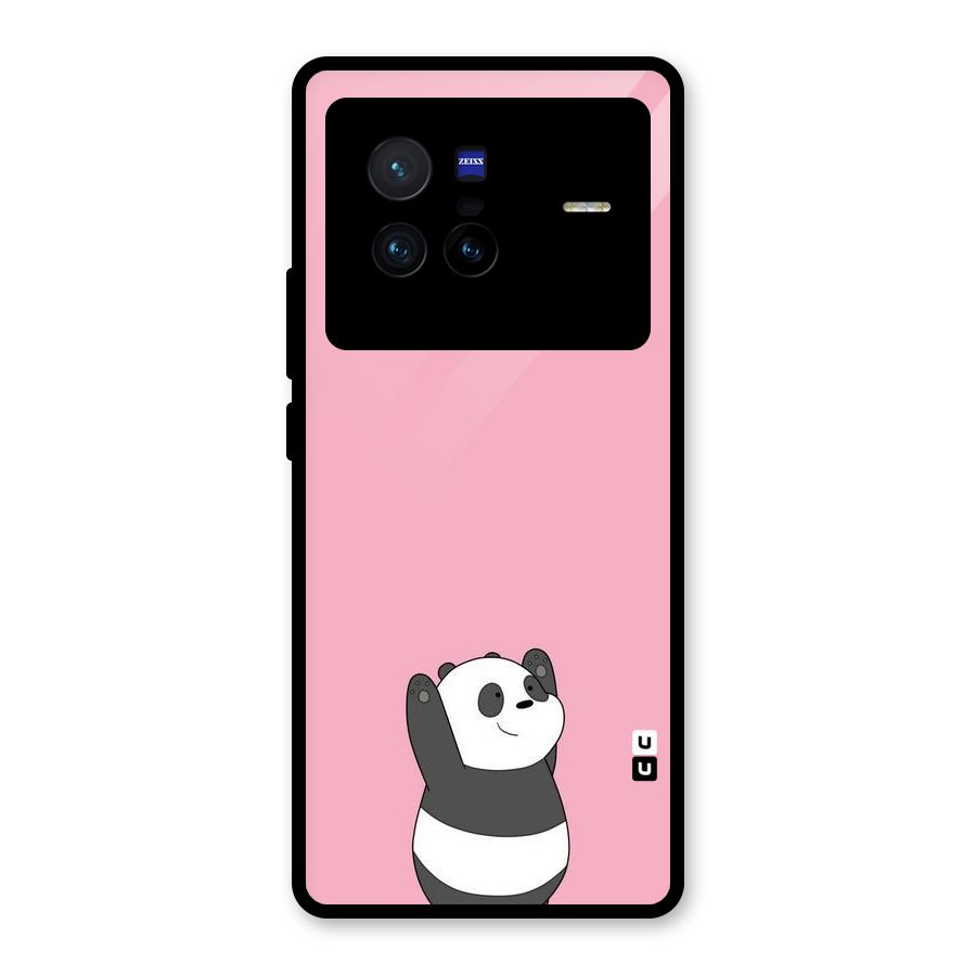 Panda Handsup Glass Back Case for Vivo X80