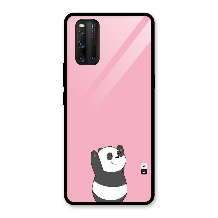 Panda Handsup Glass Back Case for Vivo iQOO 3