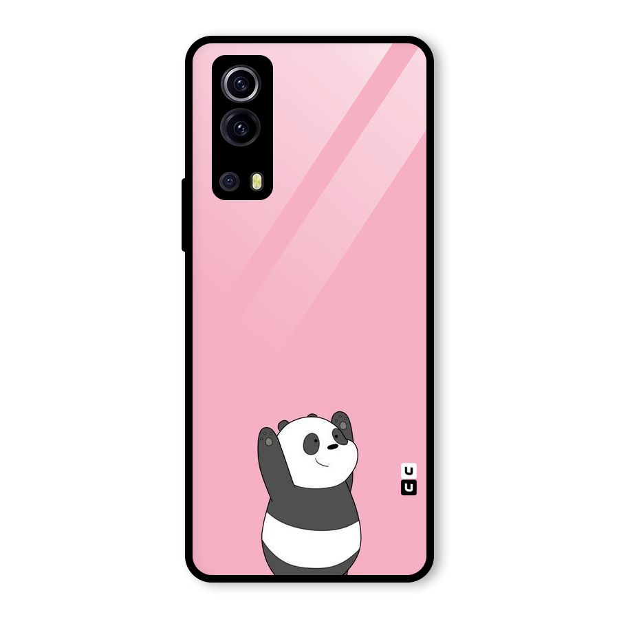 Panda Handsup Glass Back Case for Vivo iQOO Z3
