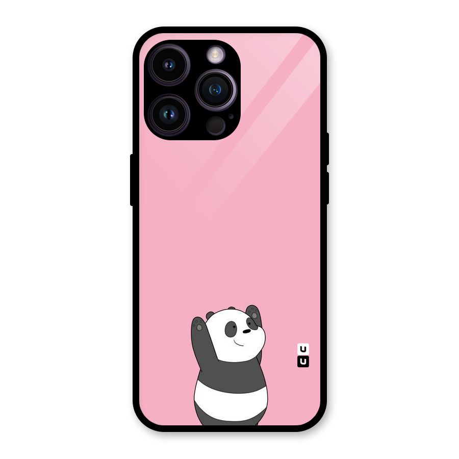 Panda Handsup Glass Back Case for iPhone 14 Pro Max