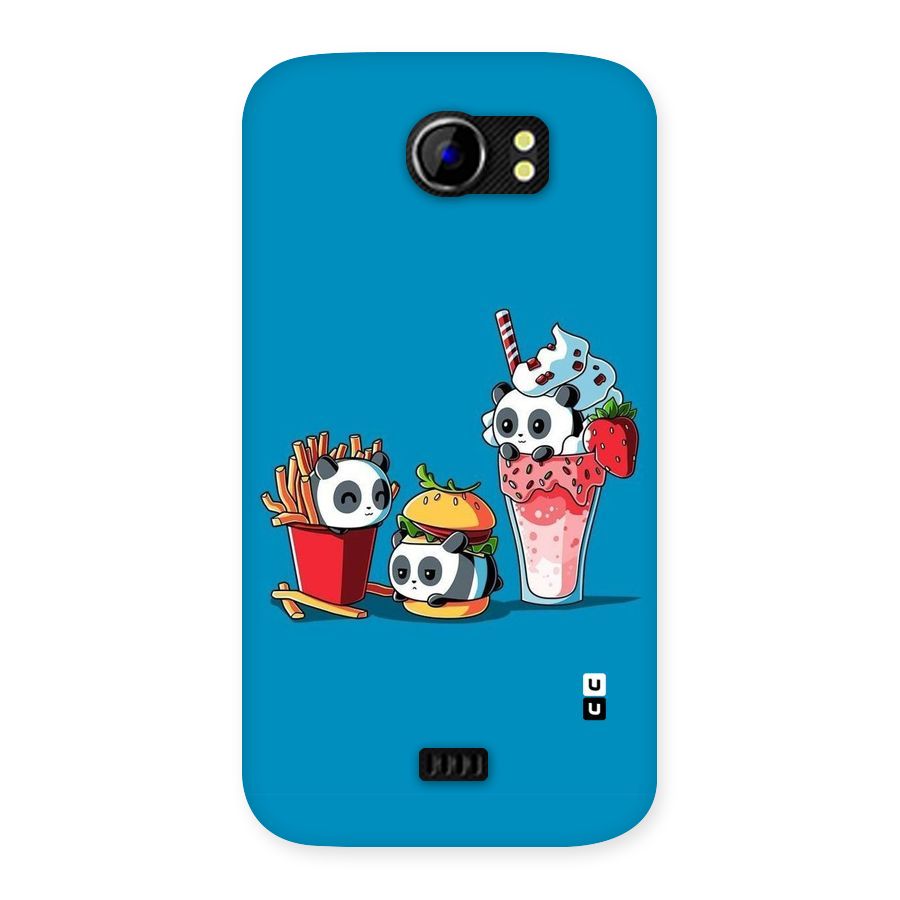 Panda Lazy Back Case for Micromax Canvas 2 A110