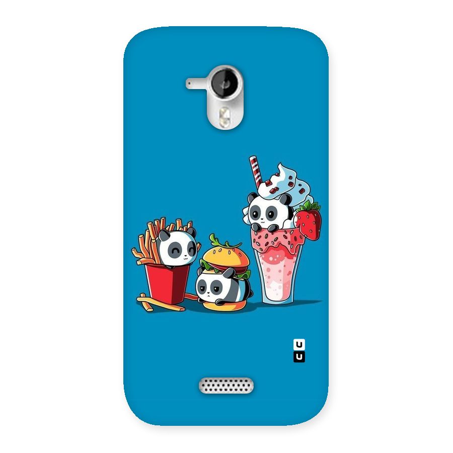Panda Lazy Back Case for Micromax Canvas HD A116