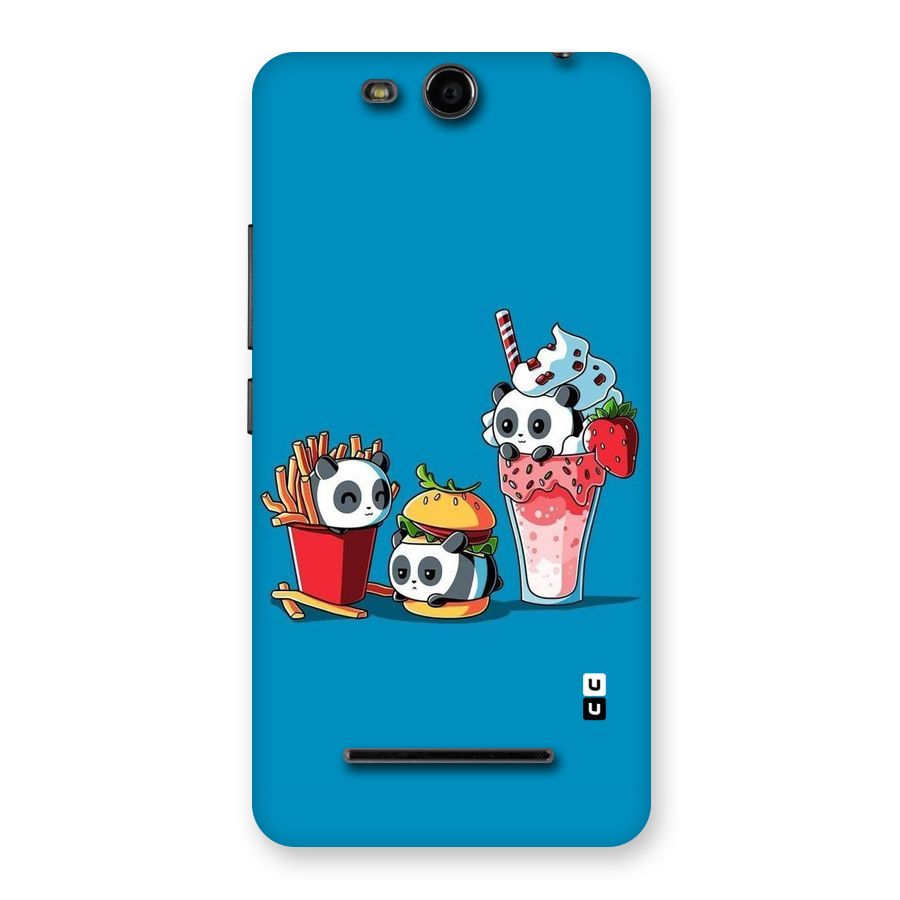 Panda Lazy Back Case for Micromax Canvas Juice 3 Q392