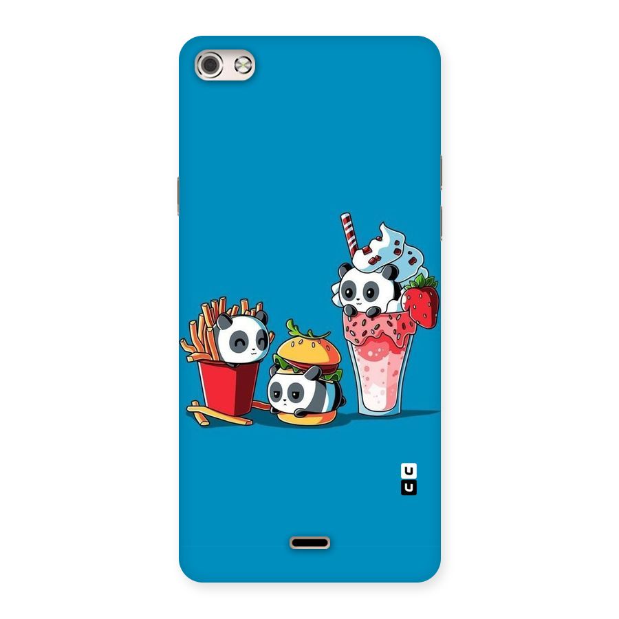 Panda Lazy Back Case for Micromax Canvas Silver 5