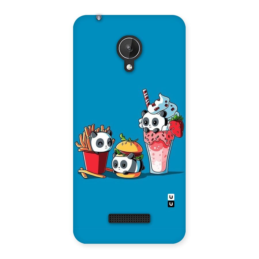 Panda Lazy Back Case for Micromax Canvas Spark Q380